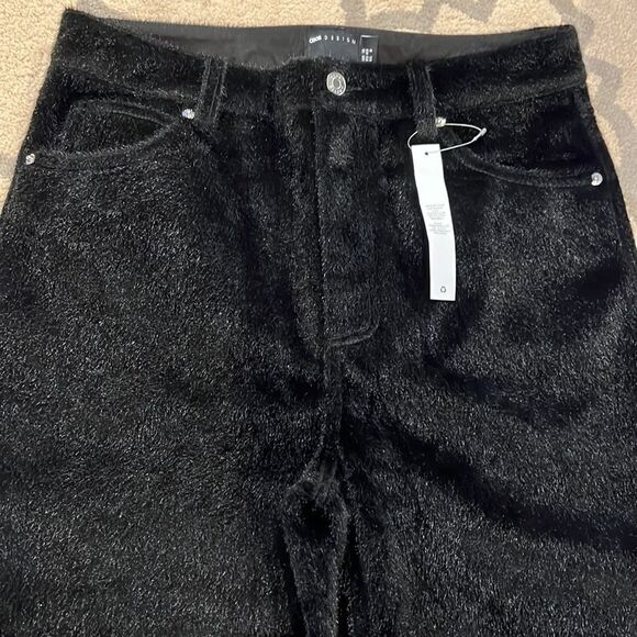 ASOS DESIGN high rise sassy cigarette pants in black faux pony skin size 12 NWT - Picture 3 of 9